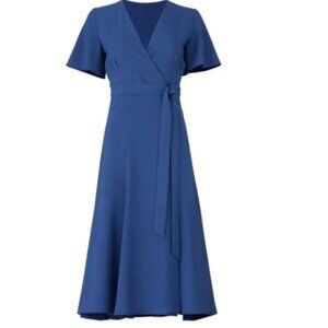 Kiera Wrap Dress by Hutch Midi BLUE XXL - LIKE NEW!